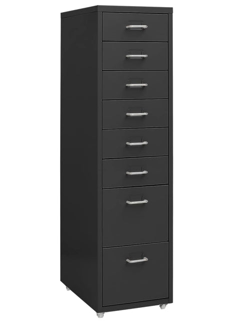 Ladeblok verrijdbaar 28x41x109 cm metaal antracietkleurig