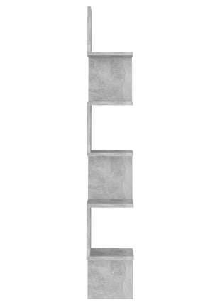 Hoekwandschap 20X20X127,5 Cm Bewerkt Hout Betongrijs