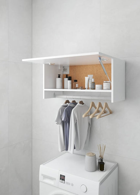 Kledingkast 70X32,5X35 Cm Bewerkt Hout Wit