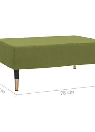 Voetenbank 78x56x32 cm fluweel lichtgroen