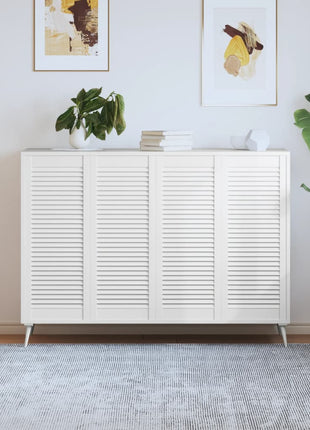 Kastdeuren Met Lamellen 61,5X59,4 Cm Grenenhout Wit