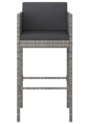 Barkrukken Met Kussens Poly Rattan