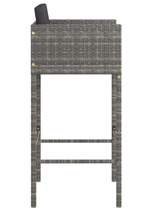 Barkrukken Met Kussens Poly Rattan