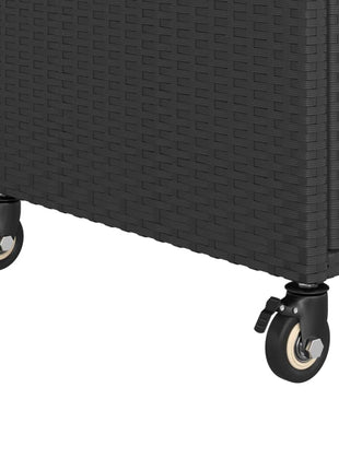 Serveerwagen Met Lade 100X45X97 Cm Poly Rattan