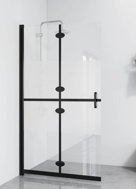Inloopdouchewand Inklapbaar Esg-Glas Halfmat