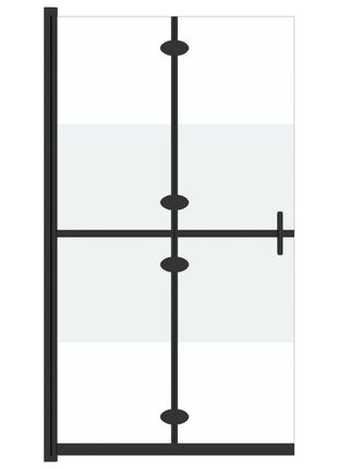 Inloopdouchewand Inklapbaar Esg-Glas Halfmat