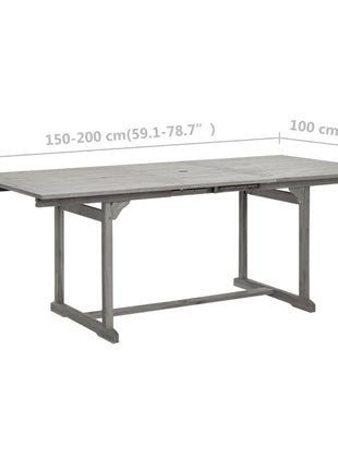 Tuintafel (150-200)X100X75 Cm Massief Acaciahout