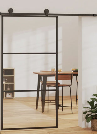 Schuifdeur Met Beslag 76X205 Cm Aluminium En Esg-Glas