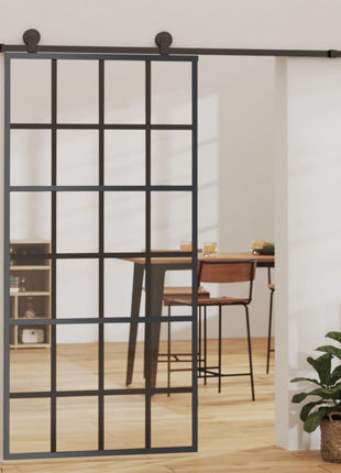 Schuifdeur Met Beslag 90X205 Cm Aluminium En Esg-Glas