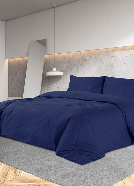 Dekbedovertrekset 135X200 Cm Microvezel Marine Blauw