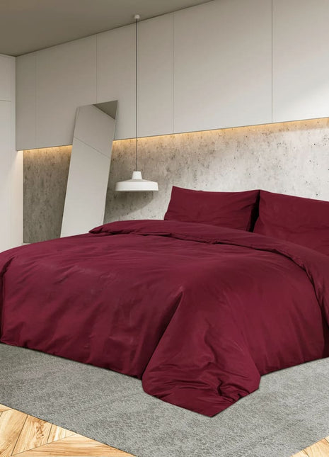 Dekbedovertrekset Lichtgewicht 135X200 Cm Microvezel Bordeaux Rood