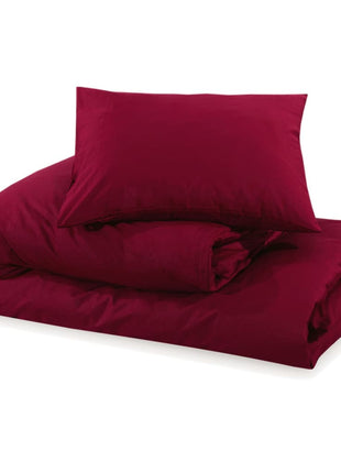 Dekbedovertrekset 155X220 Cm Katoen Bordeaux Rood