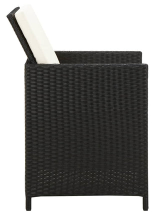 Tuinstoel- En Voetenbankset 4-Delig Poly Rattan
