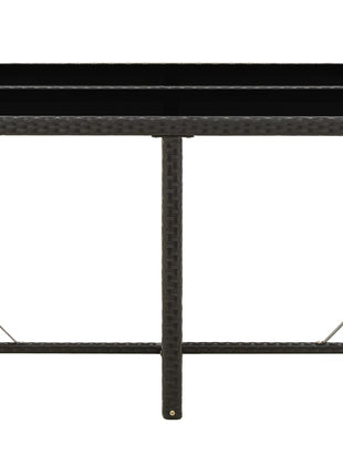 Tuintafel 109X107X74 Cm Poly Rattan En Glas