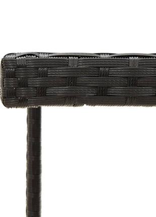 Tuintafel 109X107X74 Cm Poly Rattan En Glas