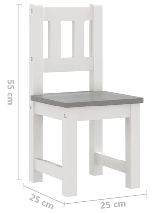 3-Delige Kindertafel- En Stoelenset Mdf