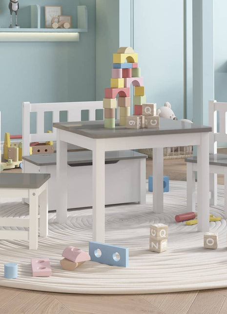 3-Delige Kindertafel- En Stoelenset Mdf