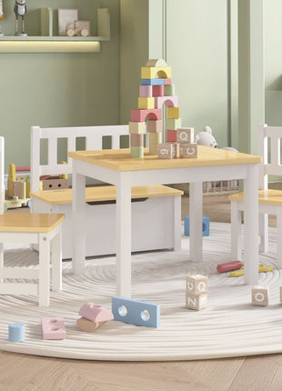 3-Delige Kindertafel- En Stoelenset Mdf