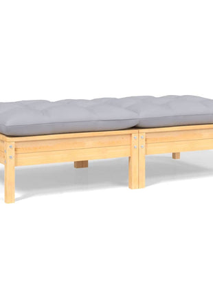 Tuinbank 2-Zits Met Kleurige Kussens Massief Grenenhout