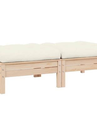 Tuinbank 2-Zits Met Kleurige Kussens Massief Grenenhout