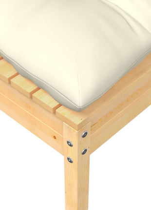 Tuinbank 2-Zits Met Kleurige Kussens Massief Grenenhout