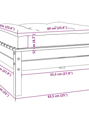 Tuinbank 2-Zits Met Kleurige Kussens Massief Grenenhout