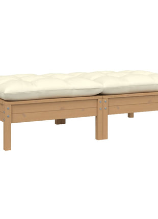 Tuinbank 2-Zits Met Kleurige Kussens Massief Grenenhout