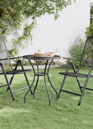 Tuinstoelen Inklapbaar Metaalgaas Antracietkleurig