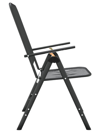 Tuinstoelen Inklapbaar Metaalgaas Antracietkleurig