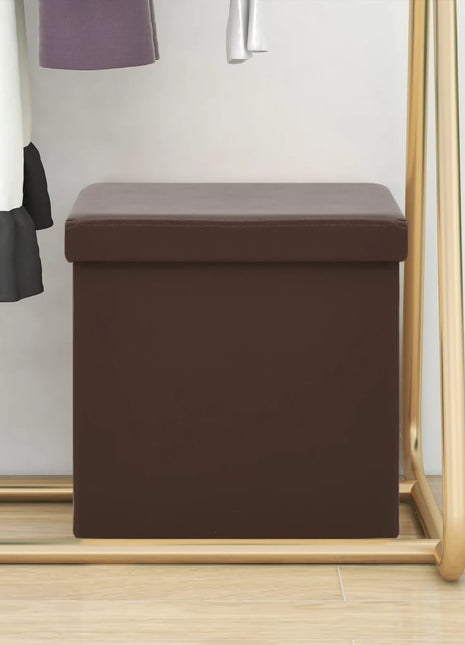 Opbergkruk inklapbaar PVC bruin