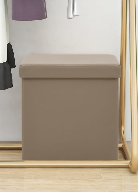 Opbergkruk inklapbaar PVC cappuccinokleurig