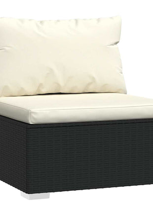 Tuinmiddenbank Met Kussens Poly Rattan