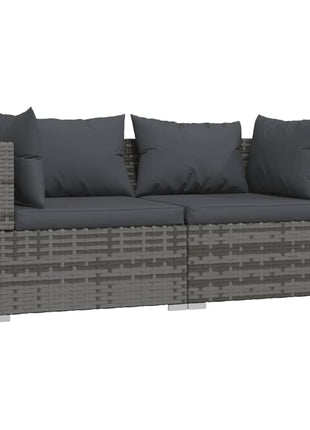 Met Kussens Poly Rattan Grijs En Antraciet