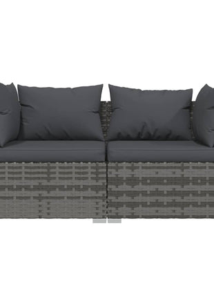 Met Kussens Poly Rattan Grijs En Antraciet