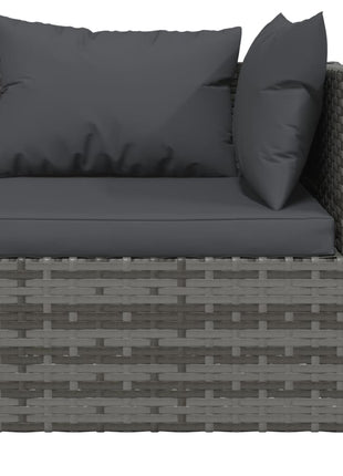 Met Kussens Poly Rattan Grijs En Antraciet