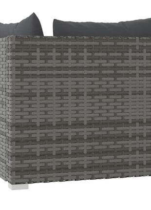 Met Kussens Poly Rattan Grijs En Antraciet
