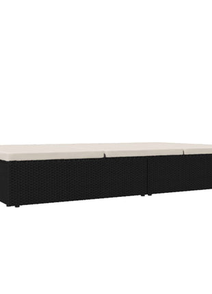Ligbed Met Kussens Converteerbaar Poly Rattan