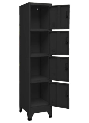 Lockerkast 38X45X180 Cm Staal Zwart