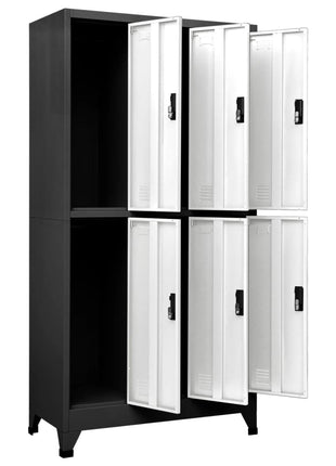 Lockerkast 90X45X180 Cm Staal Kleurig En Antraciet En Wit