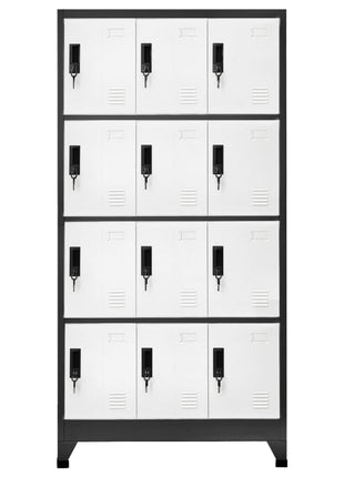 Lockerkast 90X45X180 Cm Staal Kleurig En Antraciet En Wit