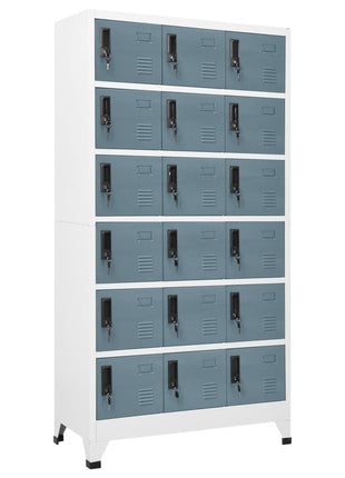 Lockerkast 90X40X180 Cm Staal Lichtgrijs En Donkergrijs