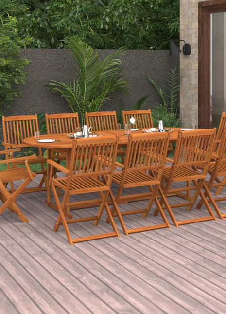 11-Delige Tuinset 220X90X75 Cm Massief Acaciahout
