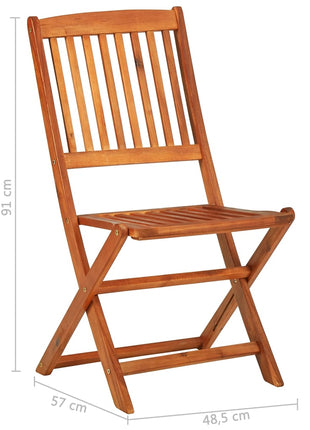 11-Delige Tuinset 220X90X75 Cm Massief Acaciahout