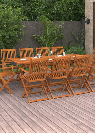11-Delige Tuinset 220X90X75 Cm Massief Acaciahout