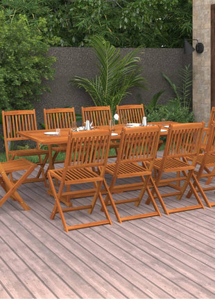 11-Delige Tuinset 220X90X75 Cm Massief Acaciahout
