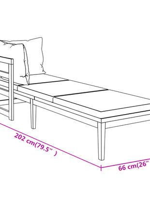Ligstoelen 2 St Met Te Kussens Acaciahout Crèmewit