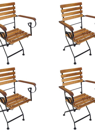 Tuinstoelen Inklapbaar Staal En Massief Acaciahout