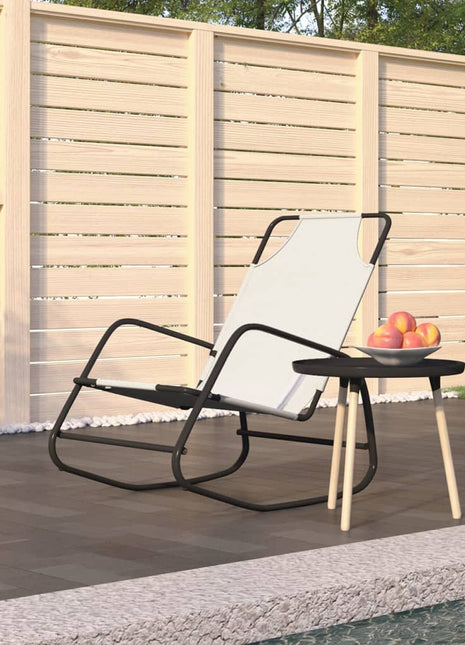 Ligstoelen Schommelend Staal En Textileen