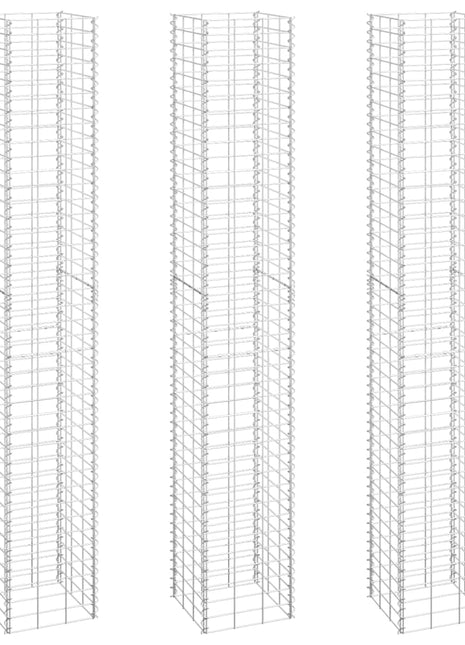 Gabion Plantenbakken 3 St Verhoogd 30X30X50 Cm Ijzer