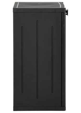 Tuinkast 65X45X88 Cm Polypropyleen Rattan Zwart